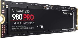 Samsung 980 PRO 1TB NVMe PCIe 4.0 M.2 SSD