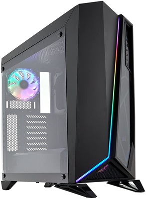 Corsair Carbide Series Spec-Omega RGB Mid-Tower ATX Case - Black - with 2x RGB Fan Pre-installed