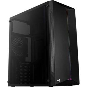 AeroCool Split Acrylic Edition RGB Mid-Tower ATX Gaming PC Case, Front LED Lighting, 1x Black Fan