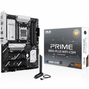 Asus Prime B850-Plus Wifi-CSM AMD AM5 B850 ATX Motherboard, 8+2+1 Stages, DDR5, PCIe 5.0, 3X M.2, Wi-Fi 6E, 2.5Gb LAN, DP, HDMI, USB 10Gbps Type-C, BIOS Flashback, Aura Sync