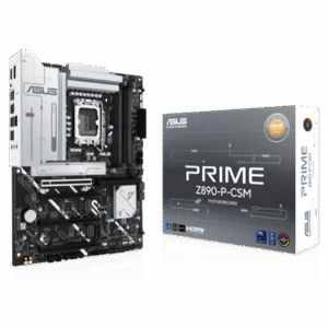 Asus Prime Z890-P-CSM Z890 LGA 1851 ATX Motherboard, Intel Core Ultra Series 2 Ready, Advanced AI PC-Ready, 14+1+1+2 Power Stage, DDR5, PCIe 5.0, Thunderbolt 4 USB Type-C, 4x M.2, 2.5Gb