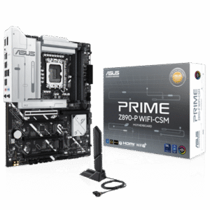 Asus Prime Z890-P Wifi-CSM Z890 LGA 1851 ATX Motherboard, Intel Core Ultra Series 2 Ready, Advanced AI PC-Ready, 14+1+1+2 Power Stage, DDR5, PCIe 5.0, Thunderbolt 4 USB Type-C, 4x M.2, Wi-Fi 7, 2.5Gb