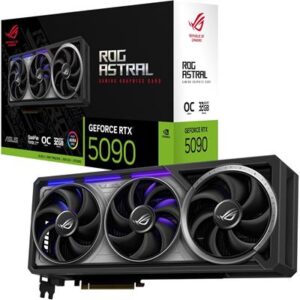 Asus Rog Astral GeForce RTX 5090 OC Edition Gaming Graphics Card (PCIe 5.0, 32GB GDDR7, HDMI/DP 2.1, 3.8-Slot, 4-Fan Design, Axial-Tech Fans, Patented Vapor Chamber, Phase-Change GPU Thermal Pad)