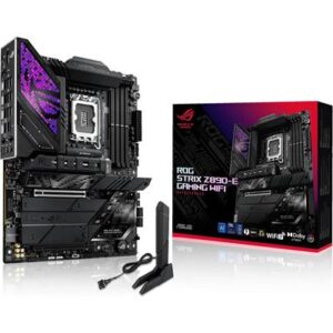 Asus Rog Strix Z890-E Gaming WiFi Intel Z890 LGA 1851 ATX Motherboard, Advanced AI PC-Ready, 18+2+1+2 Stages, DDR5, WiFi 7, 7X M.2, Thunderbolt 4, USB Type-C, AI Overclocking, Cooling & Networking