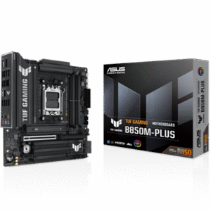 Asus Tuf Gaming B850M-Plus AMD AM5 B850 mATX Motherboard, 14+2+1 80A DrMOS Stages, DDR5, PCIe 5.0, 3X M.2, 2.5Gb LAN, DP, HDMI, USB 10Gbps & 20Gbps Type-C, BIOS Flashback, Aura Sync
