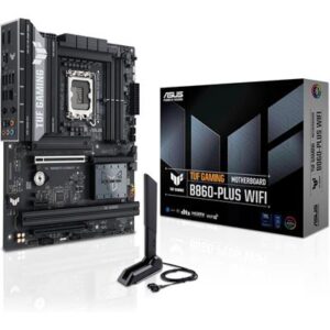 Asus Tuf Gaming B860-Plus Wifi B860 LGA 1851 ATX Motherboard, Intel Core Ultra Series 2 Ready, Advanced AI PC-Ready, 12+1+2+1 Stages, DDR5, PCIe 5.0, 3X M.2, Wi-Fi 7, 2.5Gb LAN, USB 20Gbps Type-C