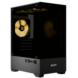 Boost Enclosure Essential Series E100 Mid-Tower microATX Case with 3 ARGB Fans