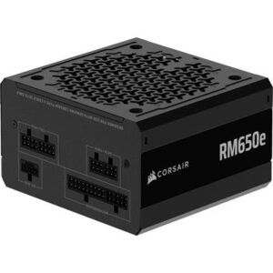 Corsair RM650e Fully Modular Low-Noise ATX Power Supply with 12V-2x6 Cable – ATX 3.1 & PCIe 5.1 Compliant, Cybenetics Gold Efficiency, 105°C-Rated Capacitors, Modern Standby Mode – Black