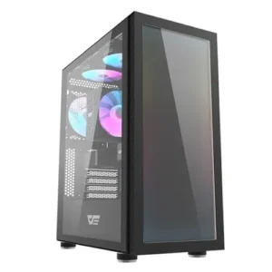 DarkFlash DK210 Graffiti ATX Gaming PC Case - Black