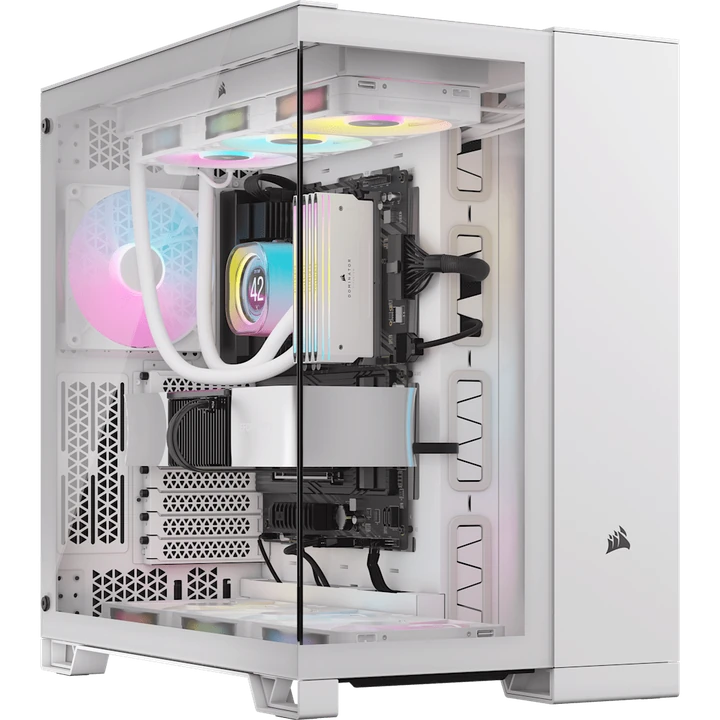 White dual chamber gaming PC