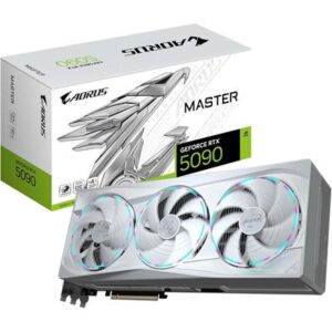 Gigabyte Aorus GeForce RTX 5090 Master Ice 32G Graphics Card, Windforce Cooling System, 32GB 512-bit GDDR7 Video Card