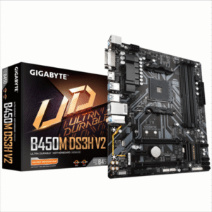 Gigabyte B450M DS3H (AMD Ryzen AM4/Micro ATX/M.2/HMDI/DVI/USB 3.1/DDR4/Motherboard)