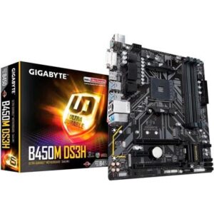 Gigabyte B450M DS3H (AMD Ryzen AM4/Micro ATX/M.2/HMDI/DVI/USB 3.1/DDR4/Motherboard) - Refurbished