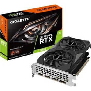 Gigabyte GeForce RTX 3050 Windforce OC 6G Graphics Card, 2X Windforce Fans, 6GB GDDR6 96-bit GDDR6 Video Card