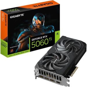 Gigabyte GeForce RTX 5060 Ti Windforce 8G Graphics Card, 8GB 128-bit GDDR7, PCIe 5.0, Windforce Cooling System Video Card
