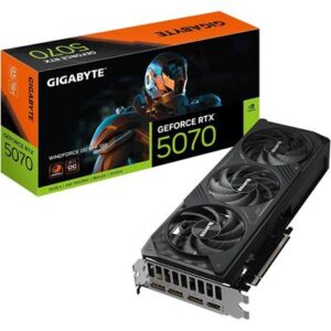 Gigabyte GeForce RTX 5070 Windforce OC SFF 12G Graphics Card, 12GB 256-bit GDDR7, PCIe 5.0, WINDFORCE Cooling System Video Card