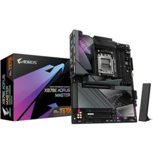 Gigabyte X870E Aorus Master AMD AM5 LGA 1718 Motherboard, ATX, DDR5, 4X M.2, PCIe 5.0, USB4, WIFI7, 5GbE LAN, EZ-Latch