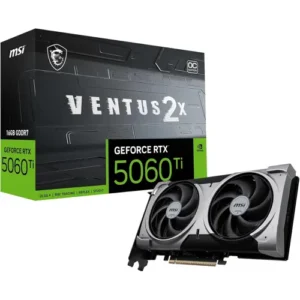 MSI Gaming RTX 5060 Ti 16G Ventus 2X OC Plus Graphics Card (16GB GDDR7, 128-bit, Extreme Performance: 2617 MHz, DisplayPort x 3 2.1a, HDMI 2.1b, NVIDIA Blackwell Architecture)