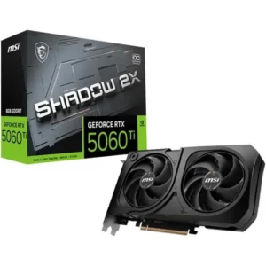 MSI GeForce RTX 5060 Ti 8G Shadow 2X OC Plus Graphics Card - RTX 5060 Ti GPU, 8GB GDDR7 (28Gbps/256-bit), PCIe 5.0 - HDMI 2.1b, 3 x DisplayPort 2.1b