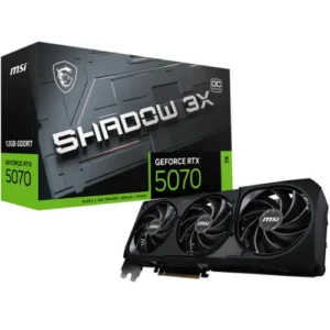 MSI Gaming RTX 5070 12G Shadow 3X OC Graphics Card (12GB GDDR7, 256-bit, Extreme Performance: 2557 MHz, DisplayPort x3 2.1a, HDMI 2.1b, NVIDIA Blackwell Architecture)