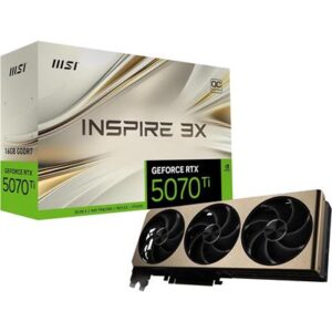 MSI GeForce RTX 5070 Ti 16G Inspire 3X OC Graphics Card, 16GB GDDR7 PCI Express 5.0