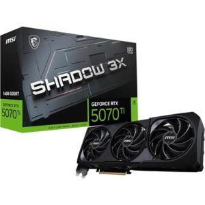 MSI GeForce RTX 5070 Ti 16G Shadow 3X OC DLSS 4 16GB GDDR7 256-bit 28 Gbps PCIE 5.0 Gaming Graphics Card
