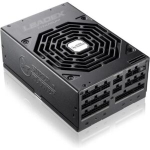 Super Flower Leadex Titanium 1600W Power Supply PSU, 80+ Titanium, ATX 3.1, W/12V-2x6 (2x8pin - 16pin Native Cables)*2, ECO Mode, Full Modular, Dual Ball Bearing Fan