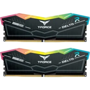 TeamGroup T-Force Delta RGB 64GB (2x32GB) 6000MHz (6000MT/s) CL38 Black DDR5 Desktop Gaming Memory, Metal Heatsink, ARGB Sync, ECC, XMP 3.0/EXPO, Compatible With Intel/AMD CPU, High Performance Low Latency RAM