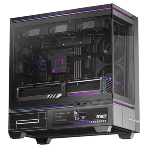 Thermalright TL-M10 Vision LCD Screen Mid-Tower Micro-ATX Gaming Case - Black