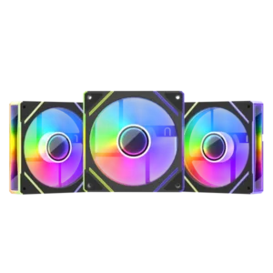 1st Player FC7 ARGB 120mm Case Fan, Black, Pack of 3