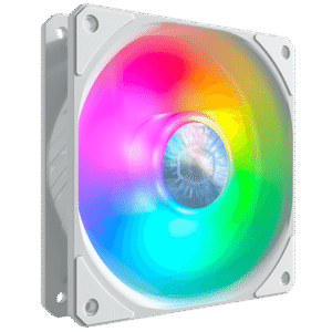 Cooler Master SickleFlow 120 ARGB White Edition Case & Cooling Fan - ARGB Motherboard Compatible, White Air Balance Blades, 62 CFM, 2.5 mmH2O, 8 to 27 dBA - ARGB