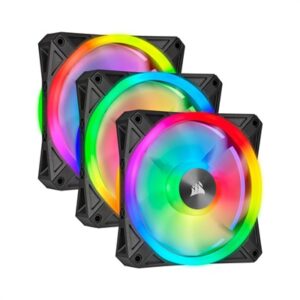 Corsair iCUE QL120 RGB 120mm PWM Triple Pack Fan Kit with Lighting Node CORE
